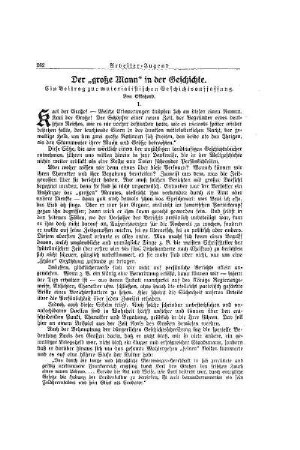 Der "große Mann" in der Geschichte