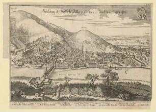 Abbildung der Stadt Heidelberg wie sie vor dem Brand gewesen