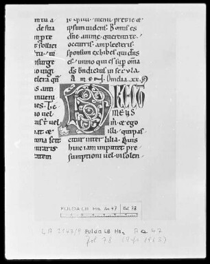Bernhard von Clairvaux, Sermones in Cantitum Canticorum — Initiale D (ilectus), Folio 4 recto