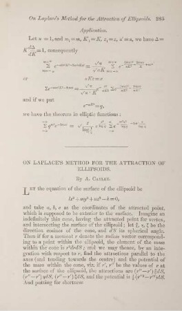 On Laplace's method for the attraction of ellipsoids.