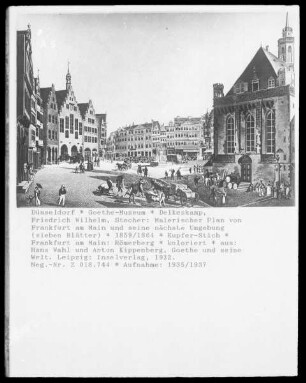 Malerischer Plan von Frankfurt am Main und seiner nächsten Umgebung (sieben Blätter) — Der Römerberg in Frankfurt am Main