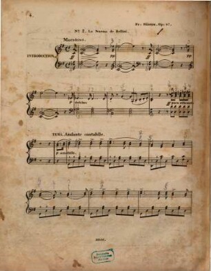 Le premier succès : 2 morceaux faciles et brillans sur des thêmes de Mercadante et Bellini ; op. 87, 2. La Norma de Bellini. - [1837]. - 11 S. - Pl.-Nr. 3355