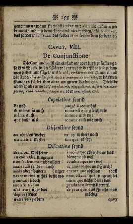 Caput VIII. De Conjunctione.