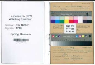 Entnazifizierung Hermann Epping , geb. 02.03.1904 (Vorarbeiter)