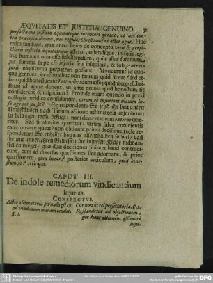 Caput III. De indole remediorum vindicantium iniurias