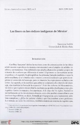 Las flores en los códices indígenas de México