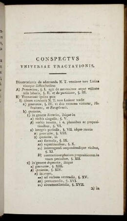 Conspectus Universae Tractationis.