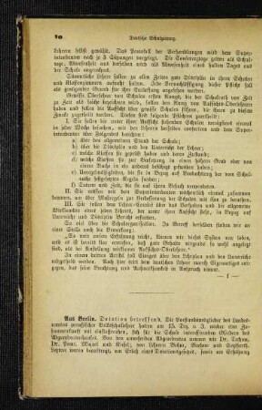 Aus Berlin : Dotation betreffend