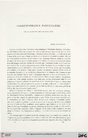 1: Correspondance particulière de la Gazette des Beaux-Arts