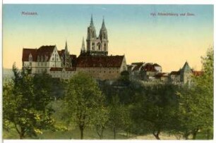 Meißen. Albrechtsburg und Dom vom Schottenberg