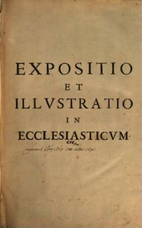 R. P. Salvatoris De Leon Mvrtiani ... In Ecclesiasticvm Iesv Filii Sirach Expositio & Illustratio