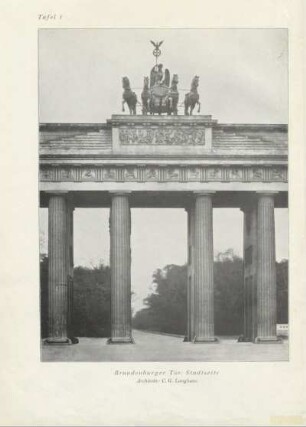 Brandenburger Tor. Stadtseite