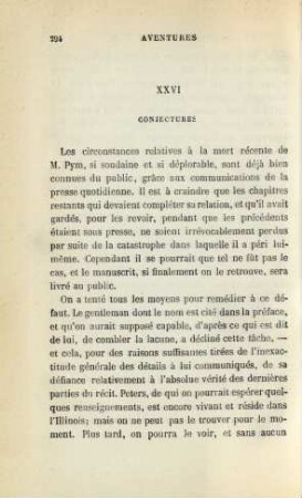 XXVI. Conjectures