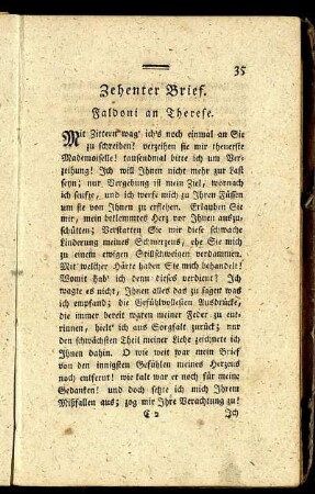 Zehenter Brief. - Neunzehenter Brief.