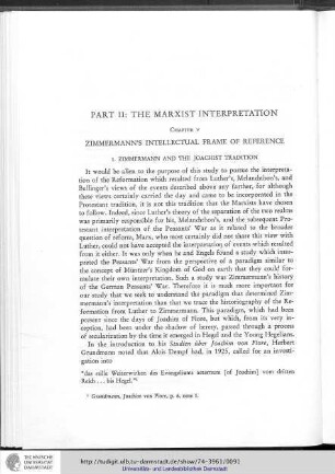 Chapter V: Zimmermann's Intellectual Frame of Reference