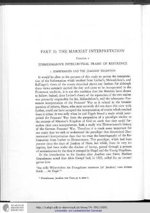 Chapter V: Zimmermann's Intellectual Frame of Reference