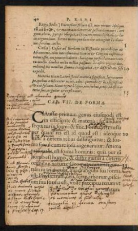 Cap. VII. De Forma.