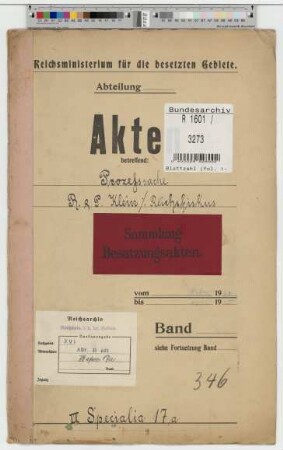 Prozeßsache R. u. P. Klein gegen Reichsfiskus