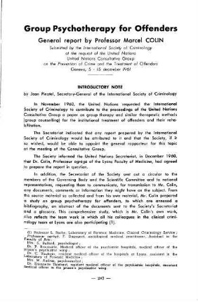 287-324, Group Psychotherapy for Offenders