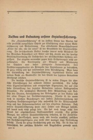 Aufbau und Bedeutung unserer Sozialversicherung.