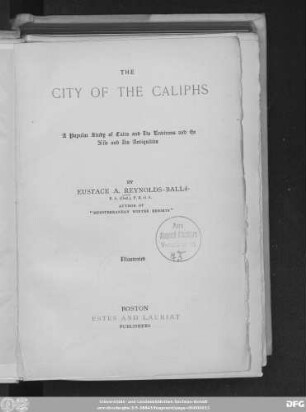 The city of the caliphs : a popular study of Cairo and its environs and the Nile and its antiquities