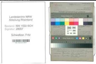 Entnazifizierung Fritz Schweitzer , geb. 07.09.1898 (Guertler)