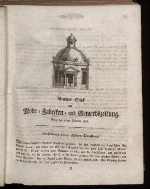 Neuntes Stück. Prag den 27ten Februar 1788.