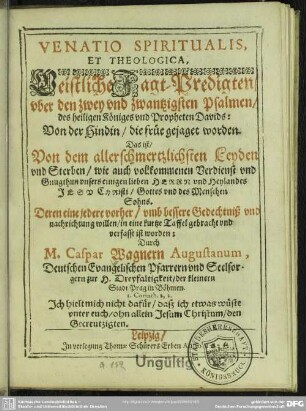 Venatio spiritualis et theologica