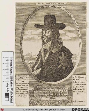 Bildnis Karl (Charles) I. (Stuart), König von England u. Schottland (reg. 1625-49)