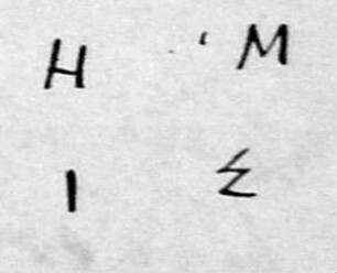 Viereckiges Bleigewicht mit griechischer Inschrift: ΗΜΙΣ