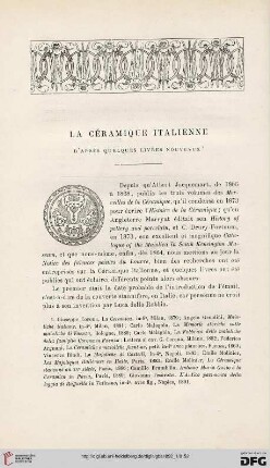 3. Pér. 7.1892: La céramique italienne d'après quelques livres nouveaux, [1]