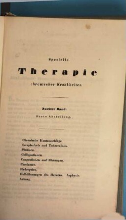 Specielle Therapie acuter und chronischer Krankheiten. 2,1, Chronische Krankheiten ; Abth. 1