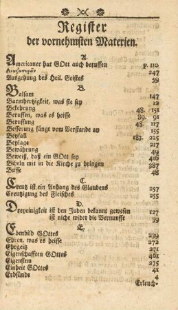 Register der vornehmsten Materien