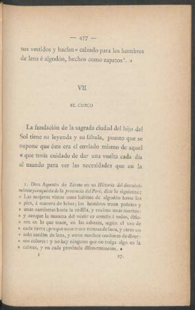 VII - El Cuzco