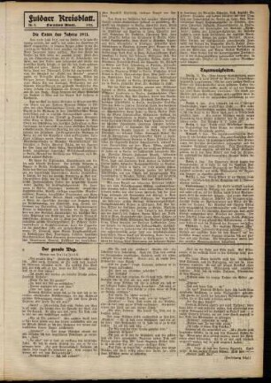 Zweite Ausgabe vom Mittwoch, den 03. Januar 1912.