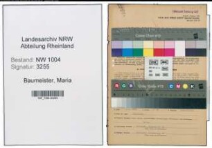 Entnazifizierung Maria Baumeister , geb. 08.05.1904 (Verwaltungsangestellte)