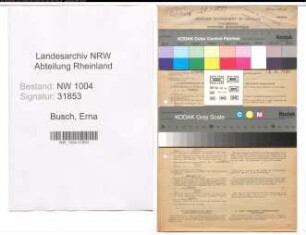 Entnazifizierung Erna Busch , geb. 04.09.1909 (Postassistentin)