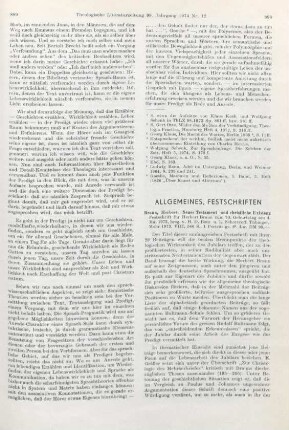 Allgemeines, Festschriften