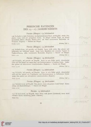 Persische Fayencen des 13.– 17. Jahrhunderts (Nr. 126-146)