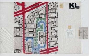Gewerbe- und Hotelerweiterung Uhlandstraße/Kantstraße/Fasanenstraße (nicht realisiert) – Lageplan. Berlin-Charlottenburg/Wilmerdorf, Uhlandstraße 190-194, Kantstraße 15, Fasanenstraße 6