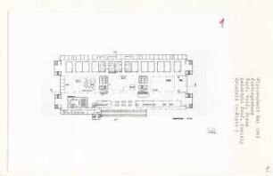 Justizgebäude, München-Maxvorstadt (Diplomarbeit bei Peter Poelzig): Grundriss Eingangsgeschoss 1:200