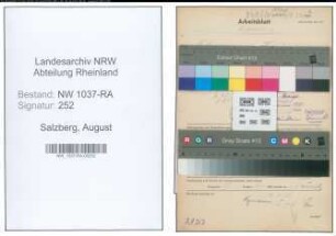 Entnazifizierung August Salzberg , geb. 12.03.1894 (Fahrmeister)
