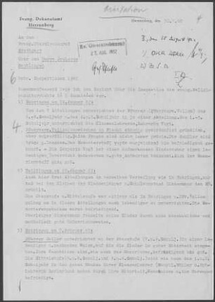 Herrenberg: Inspektionsbericht 1962