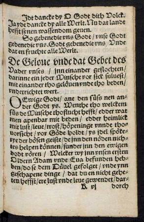 De Gelove unde dat Gebet des Vader unses ...