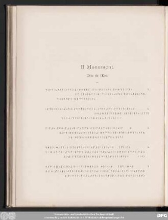 II Monument. Côté de l'Est.