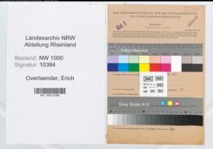 Entnazifizierung Erich Overlaender, geb. 26.01.1908 (Regierungsinspektor)