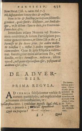 De Adverbiis.