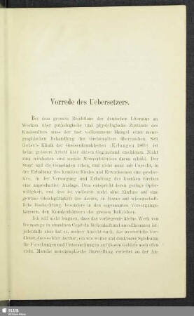 Vorrede des Uebersetzers