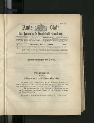 No. 16, 21. Januar 1904.