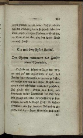 Ein und dreyßigstes Kapitel. - Vierzigstes Kapitel.